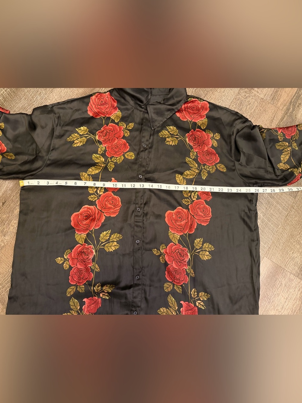 ✨ Free People Off The Vine Satin Rose Oversized Button-Down ✨ - Picture 9 of 13